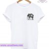 Elephant Drawing Ethnic T Shirt