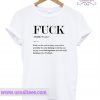 Fuck Meaning Quote T Shirt
