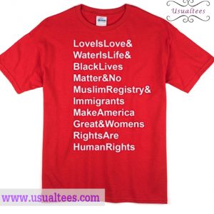 Love IS Love Water Is Life Quotes T Shirt