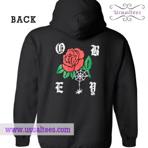 Rose Flower Back Hoodie