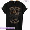 The Birth Of Legends 1958 Mens Funny 60th Birthday T shirt